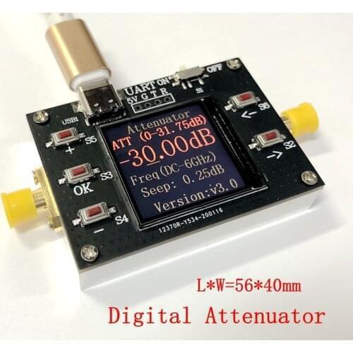 DYKB DC-6G digital attenuator program-controlled Module 30DB step 0.25 DB TFT display supports communication