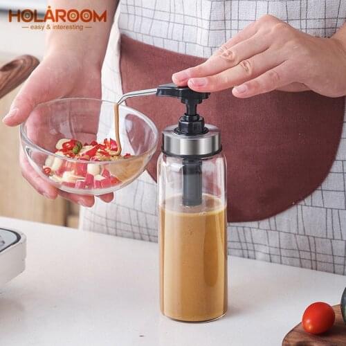 Holaroom Sauce Extrusion Bottle Pepper Sauce Oyster Sauce Honey Press Pot Ketchup Salad Dressing Storage Bottle Seasoning Tools