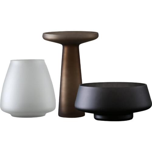 Creative Glass Vase Candle Holder Frosted Windproof Candlestick Tablewedding Centerpieces Ornaments Flower Vase Home Decor Gift