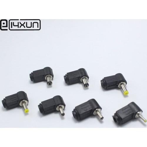 5.5x2.5 5.5x2.1 4.8x1.7 4.0x1.7 3.5x1.35 3.5x1.1 2.5x0.7 mm Male DC Power Plug Connector Angle 90 degree L Shaped plastic Plugs