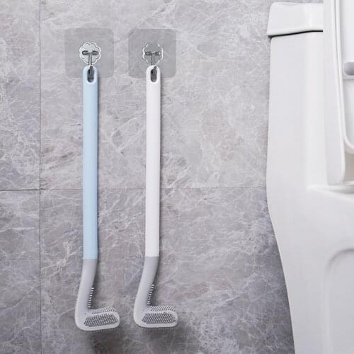 Wall-Mounted Long-Handled Toilet Brush Golf Brush Head Toilet Brush Cleaning Tool Home Bathroom Accessories Corner Cleaning