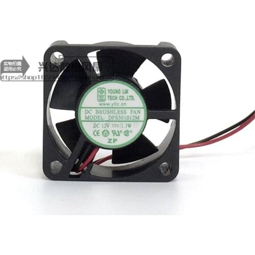 The new 3010 12V 1.3W 3CM Mini silent cooling device fan DFS301012M