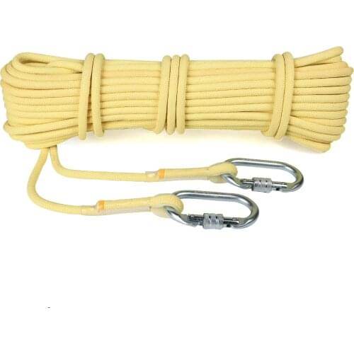 New Durable Safety Escape Rope Fire Retardant Diameter 8mm High Temperature Resistance For Fire Escape Antistatic