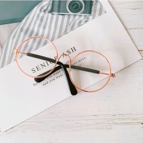 High quality bjd dolls glasses 20cm EXO dolls glasses gold Frame Eyewear Eye Glasses doll clothes accessories