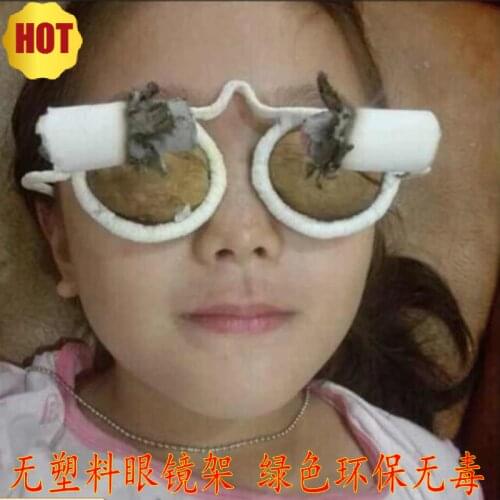 Walnut shell moxibustion glasses eye frame column moxa alleviate myopic eyes moxibustion +54 pcs Five years Moxibustion column
