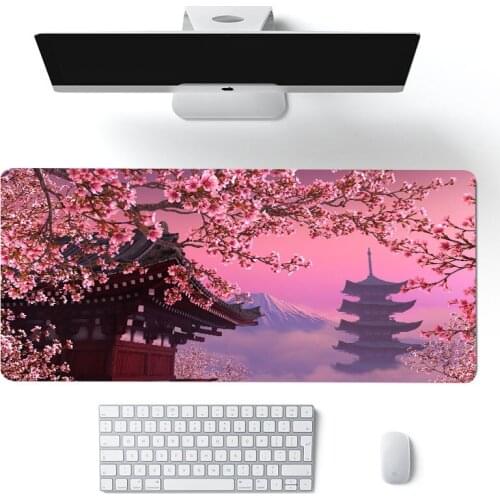 Flower Pad Large Black Gaming Mouse Pad Floral Mousepad Gamer 900x400 Rubber Keyboard Mats Desk Pad Mat laptop mouse pad gift