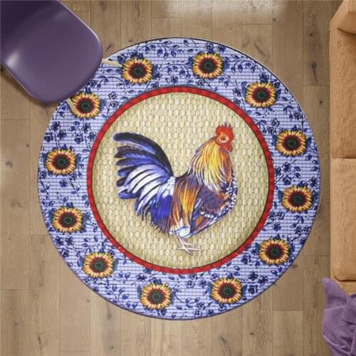 Sunflower Rooster Carpet Anti-Skid Area Floor Mat 3D Rug Non-slip Mat Dining Room Living Room Soft Bedroom Carpet style-2