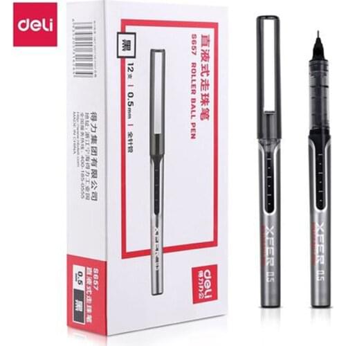 Deli S656 0.5mm Bullet Pen Daily Writing Business Signature Student Exam Special Stationery Quick-drying