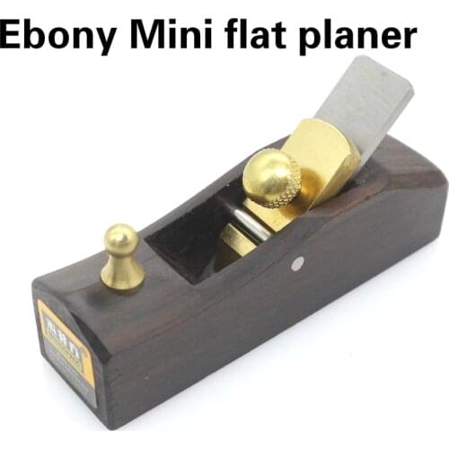 DIY Mini Ebony Wood Planer Easy Operated Hand Tool Durable Flat Bottom Wood Trimming Plane for Woodworking Wooden Planing