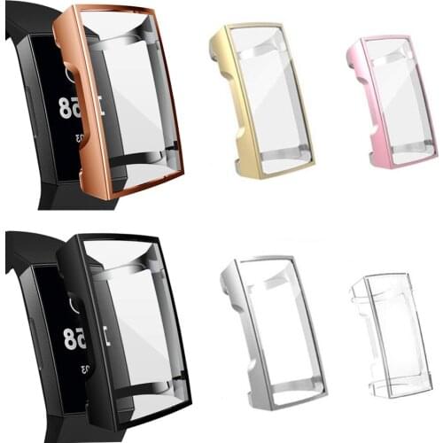 Silicone Case Cover For Fitbit Charge 3 Band TPU Protector Frame For Fit bit Charge3 Protective Shell Replacement Accessories