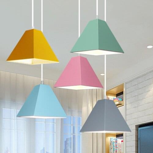 Nordic Pendant Light Woden Pendant Lamp For Home Lighting Modern Hanging Lamp Aluminum Lampshade LED Bulb Kitchen Light E27