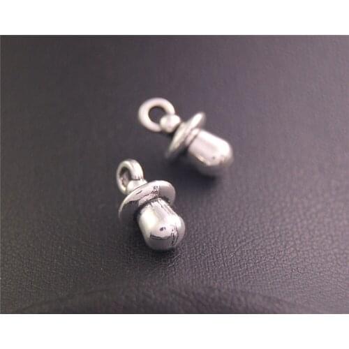 30pcs Silver Color Baby Nipple Charm Jewelry Making DIY Handmade Craft A2149/A2150