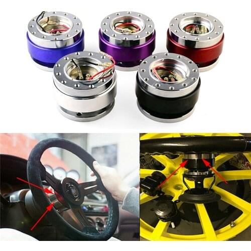 Universal 6 Hole Steering Wheel Snap Off Hub Adapter Quick Release Kit Aluminum Refit Accessories For BMW Benz VW Chevrolet