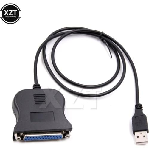 1pcs Port USB 2.0 Male 25 Pin DB25 Female Parallel Printer adapter Cable Print Converter for pc laptop with ic