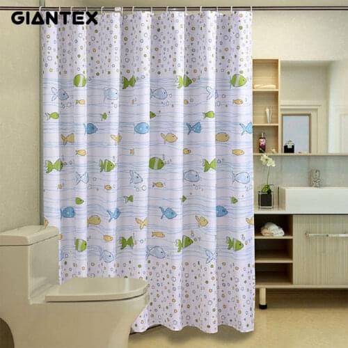 GIANTEX Fish Pattern Bathroom Curtain Waterproof Shower Curtains For Bathroom Cortina Ducha rideau de douche douchegordijn U1029