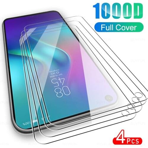 4Pcs Full Cover Protective Glass For Tecno Camon 12 Air Phone Glass Screen Protector Film For Spark 6 5 Go Air 15 Pro 12Air 6Go