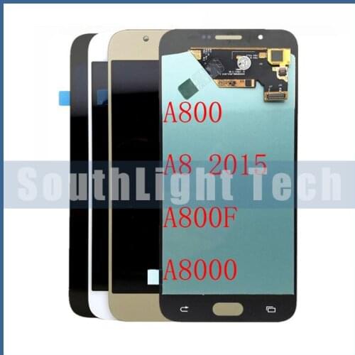 Grade AAA +++ Super AMOLED Screen Compatible For Samsung A8 2015 A8000 A800 A800F LCD Display Touch Screen Digitizer Assembly