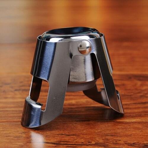 1PC Stainless Steel Champagne Wine Bottle Stopper Portable Sealer Bar Stopper Wine Stopper Sparkling Wine Champagne Cap OK 0375