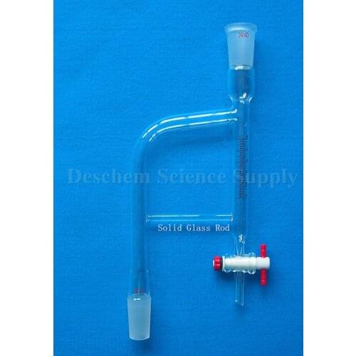 10ml,24/40,Glass Distillation Receiver,Dean Stark Adapter W/PTFE Stopcock