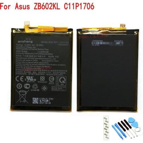 100% NEW Original C11P1706 4850mAh battery for Asus ZB602KL AIR COS POLY ZB602KL 4H 4A Mobile Phone
