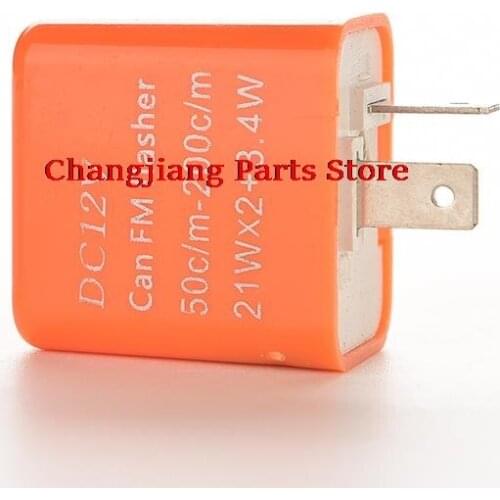 2 Pins 50c/m-200c/m Motor LED Flasher Relay Fix 12V Flash Speed Adjustable Motorcycle Turn Light Signal Indicator Resistor