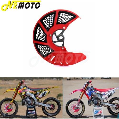 2004-2018 Red Front X-Brake Disc Guard Protector Cover w/ Mount Kit For Honda CR125R/250R CRF250R/250X CRF450R CRF450X CRF450RX