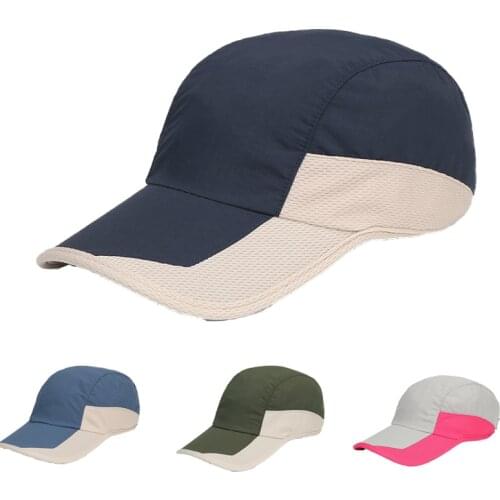 2021 Patchwork Color Quick Dry Adjustable Baseball Cap for Unisex Men Summer Breathable Sports Hats Women Casual Outdoor Sunhat