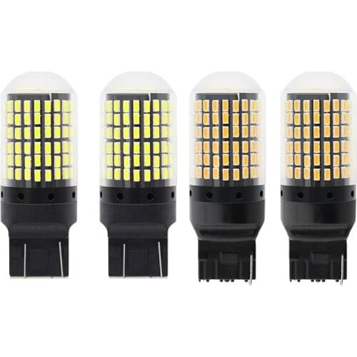 2X 7440 Canbus Super Bright Error Free LED Bulb T20 W21W 144 SMD for Reverse Tail Turn Signal Light