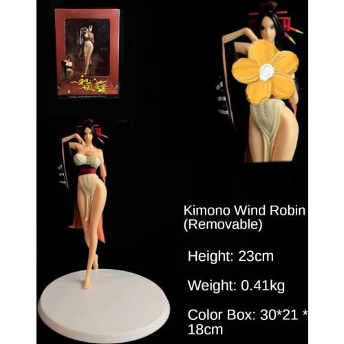 One Piece Anime Nico Robin Kimono Classic PVC Model Standing Action Doll Toy Decoration Collection Friends Childrens Gift 23CM