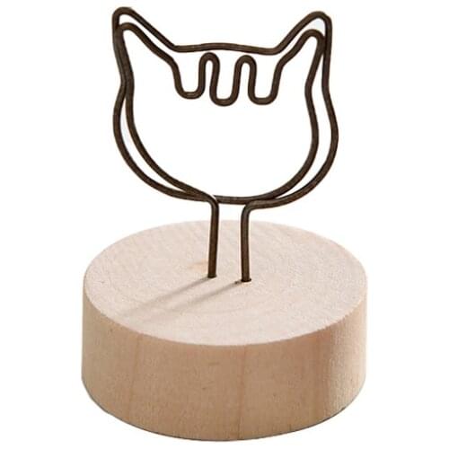 Wooden Memo Card Clip Picture Note Card Desk Paper Photo Clip Holder Message Stand Home Wedding Table Desktop Decor Pendant