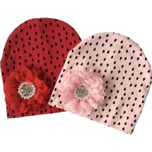 Baby Hat Cotton Floral Hat For Baby Girls Winter Caps Childrens Beanie hats