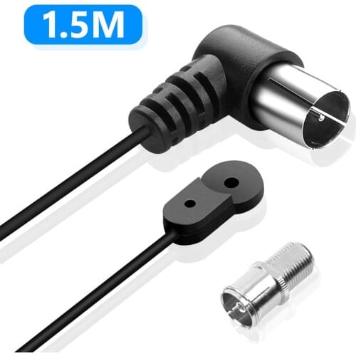 FM Stereo Radio Antenna 75 Ohm Male Connector Indoor With PAL Female Adapter For Yamaha JVC Sherwood Pioneer Oenon Panasonic