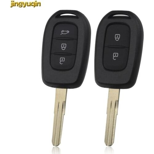 Jingyuqin For Renault Landscape Megana Duster Correga 2014 2/3 Buttons Remote Flip Car Key Case Shell Left/Right Uncut Key Blade