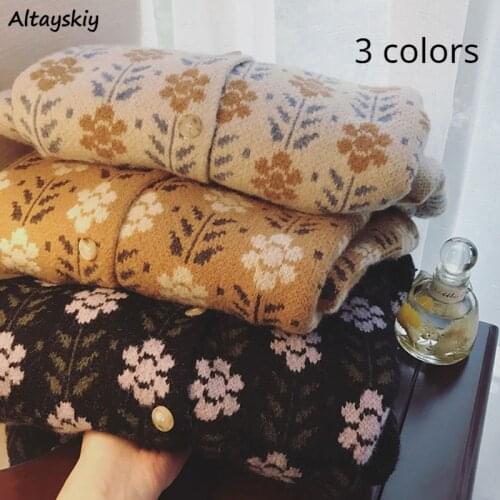 Cardigan Women Sweet Print Cozy Preppy 3 Colors Friends Ulzzang Cute Holiday Mujer Loose Design High Quality All-match Fashion