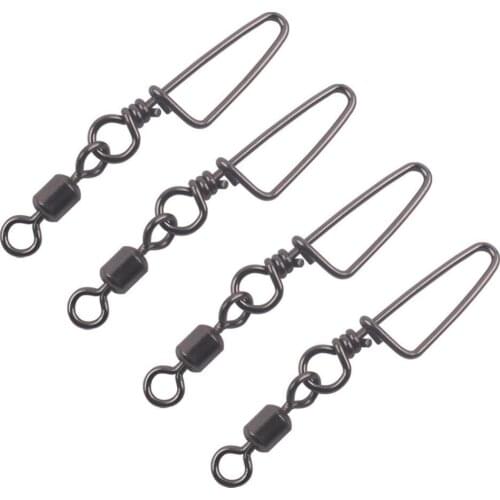 40%HOT30Pcs 8 Shape Fishing Barrel Bearing Rolling Swivel Ring Connector Fish Tackle