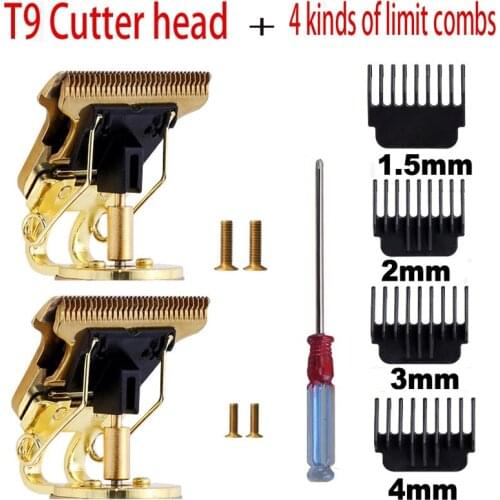 2021 USB 0mm T9 Hair Clipper Professional Baldheaded Electric hair Cordless Shaver Trimmer Men Barber Hair + cutter head