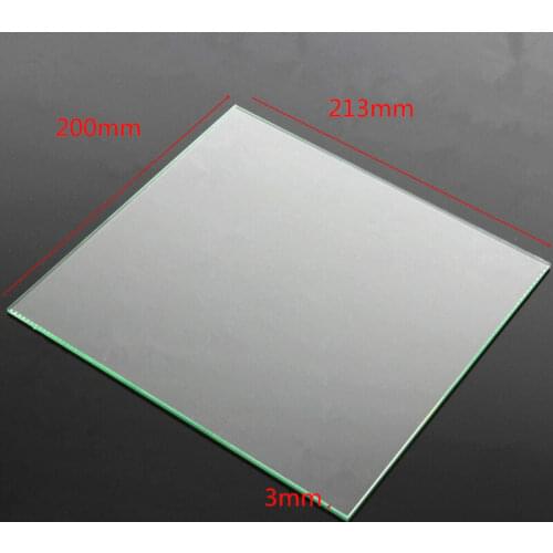 MK2 Heat Bed Borosilicate Glass Plate 213x200x3mm Tempered For Reprap 3D Printer