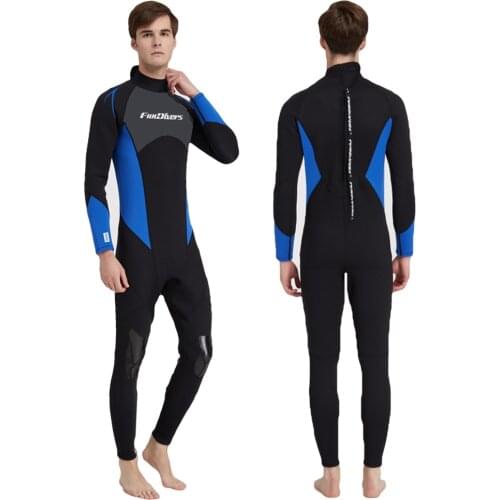 Men Wetsuit 3MM Neoprene Surf Kitesurf Windsurf Scuba Diving Spearfishing Clothes Hunting Underwater Fishing Body Suit Equipment