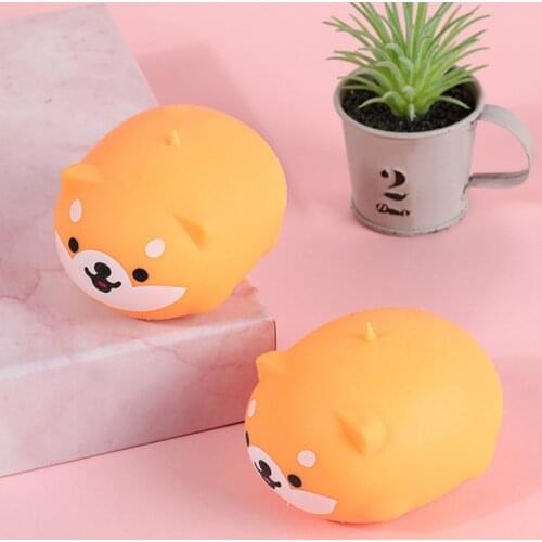 Squeeze Ball Shiba Inu Pinch Toy Stress Relief Toys Hand Exercise Balls Vent Decompression Toy Decorative Party Supplies