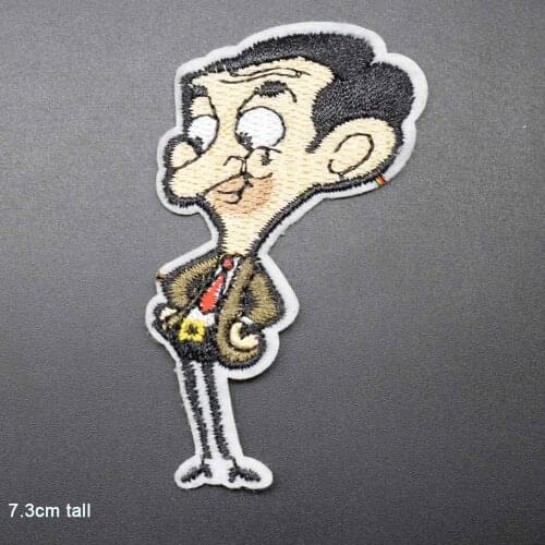 Mr. Bean Iron On Embroidered Clothes Patches For Clothing Stickers Garment Wholesale