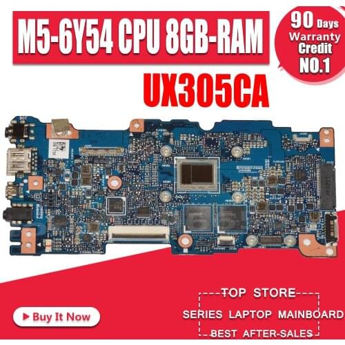 New ! Akemy UX305CA Motherboard W/ M5-6Y54-CPU 8GB-RAM For Asus UX305CA UX305C U305C Mainboard 100% test OK