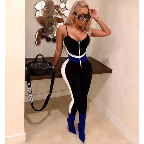 New Bandage Jumpsuit 2020 High Quality Vintage Romper Elegant Celebrity Evening Party Wear Vintage Vestios Bandagem