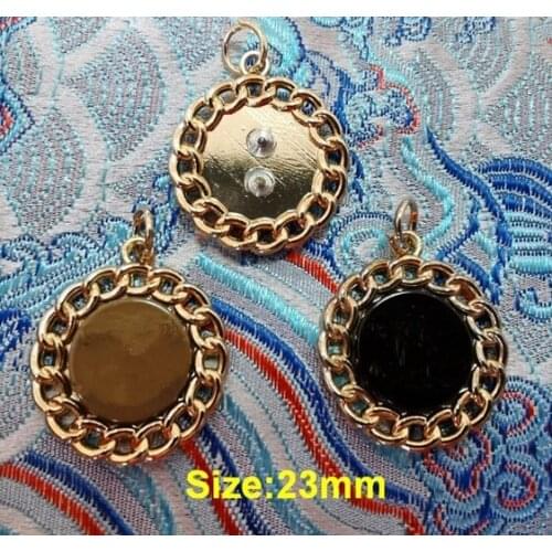 Wholesale 10 pieces High-grade Metal Khaki black Clothing Overcoat Jacket Buttons Coat Sweater Button Size 23mm Free shipping