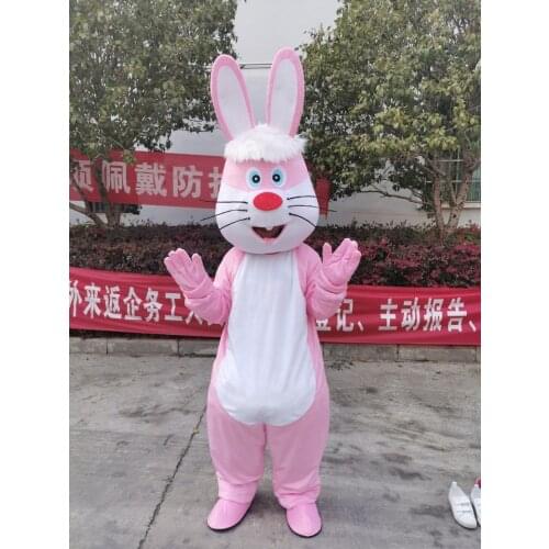 Easter white rabbit blue rabbit Mascot Costumes Rabbit Bunny Adult Mascot good quality