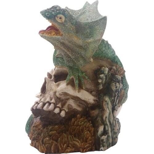 Halloween Gift Lizard Skull Resin Skeleton Storage Hook Wall Mount Desk Ornament Living Room Sets For Home Party Halloween Decor