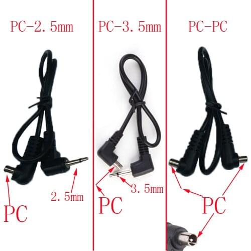 1-10pcs PC-2.5mm PC-3.5mm PC-PC Cord Plug PC Sync Cables Jack for Male Flash Trigger Camera 30cm