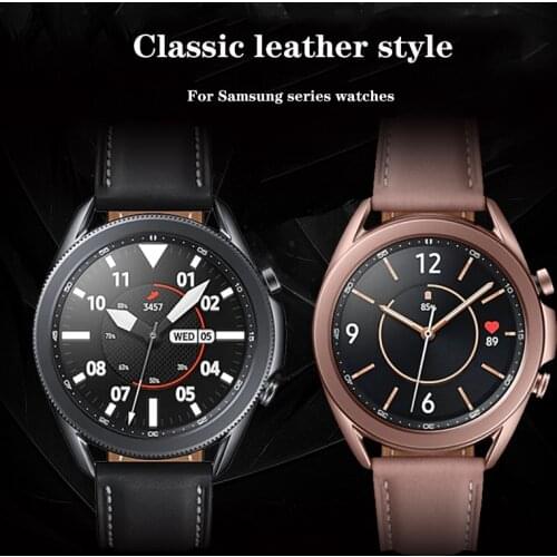 Genuine Leather watch band for Samsung Galaxy Watch 3 41mm 45mm 46mm watchbands smart watch strap 22mm 20mm straps