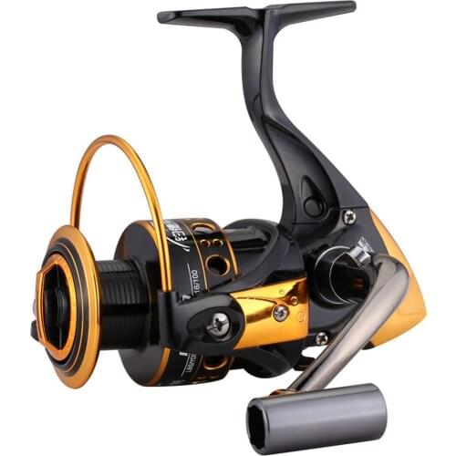 Fishing Reel 5.2:1 DQ 1000-6000 Max Drag 10kg High Speed Metal Spool Spinning Reel Sea Lake Fishing Perfect Fishing Tool X394G