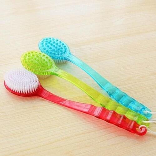 Back Cleaning Brush Long Handle Plastic Bath Shower Back Brush Scrubber for Body Skin Massager Cleaning Brushes Bathroom Tools