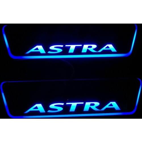 Welcome Pedal Lights For Opel Astra J H 2016 2017 2018 Pedal car Door Sill Pathway Lamps led thresholds scuff plates Avante md